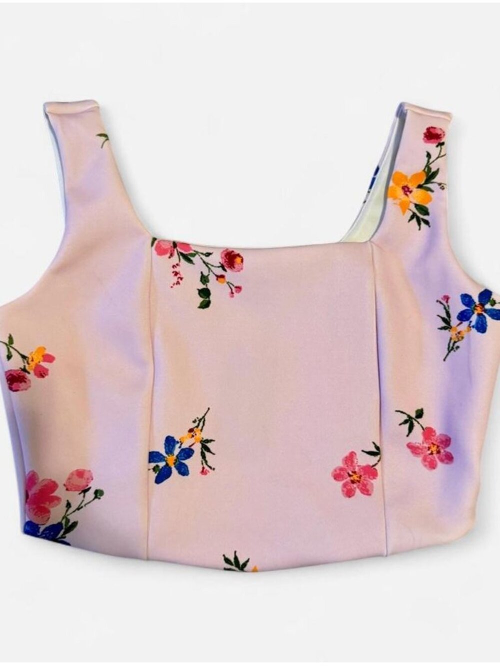 New with Tags - Pink Floral Crop Top